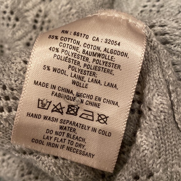 Super cute, long gray cardigan with buttons. - Picture 6 of 6